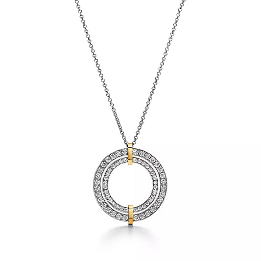 [⭐JeweliWhal]EDGE DIAMOND GOLD SILVER NECKLACE