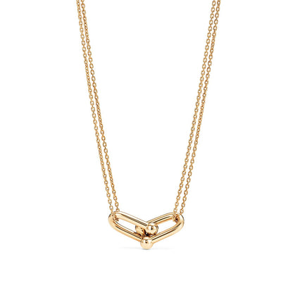 [⭐JeweliWhal]HARDWEAR GOLD DOUBLE LINK NECKLACE