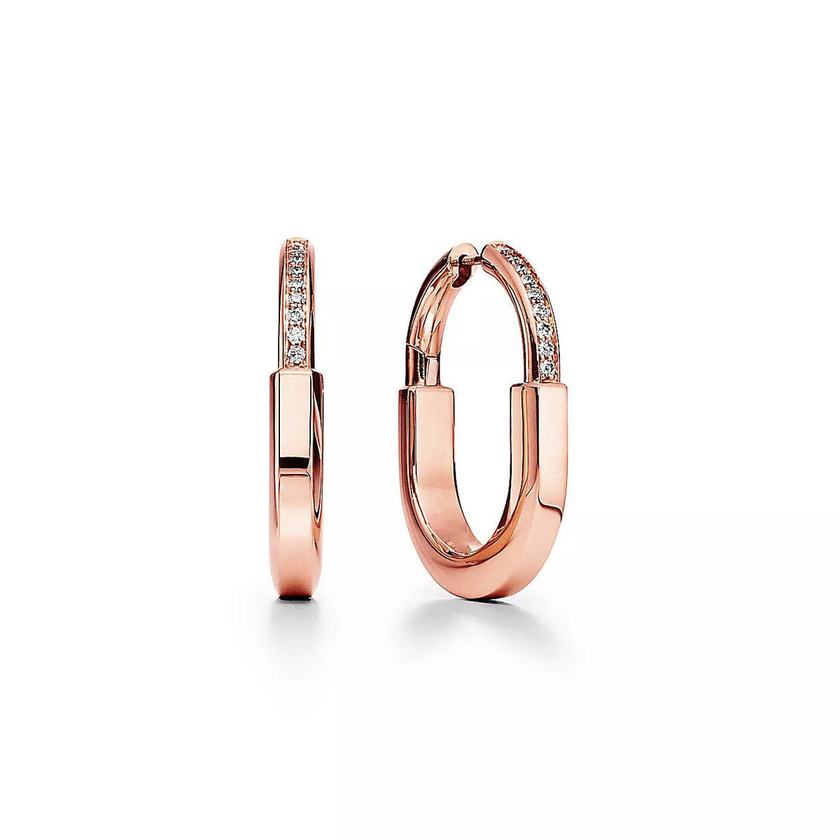 [⭐JeweliWhal]LOCK MEDIUM DIAMNOND EARRINGS