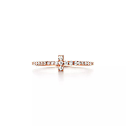 [⭐JeweliWhal]T RING DIAMOND PINK GOLD