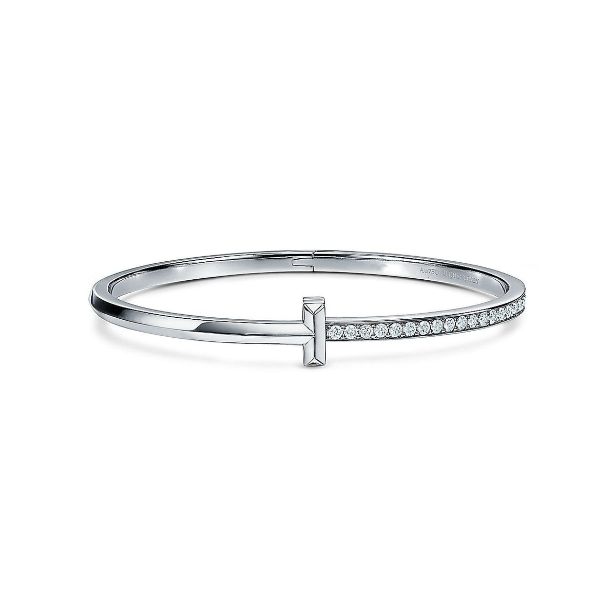 [⭐JeweliWhal]NARROW T1 HINGED BANGLE DIAMOND SILVER