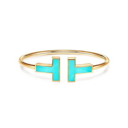 [⭐JeweliWhal]T WIDE TURQUOISE OPEN BRACELET