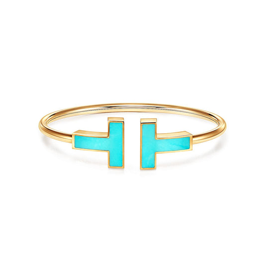[⭐JeweliWhal]T WIDE TURQUOISE OPEN BRACELET