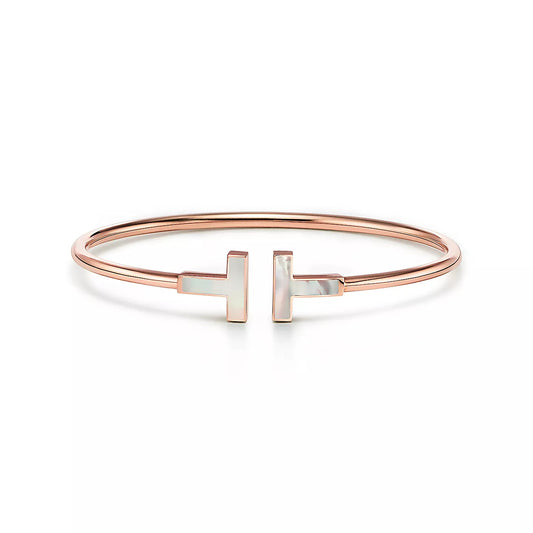 [⭐JeweliWhal]T BRACELET 1.8MM TURQUOISE PINK GOLD