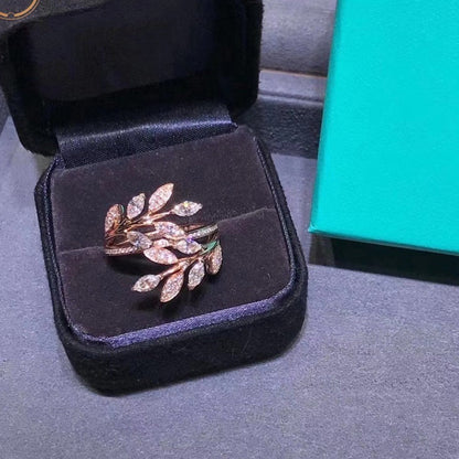 [⭐JeweliWhal]VICTORIA DIAMOND VINE BYPASS RING PINK GOLD