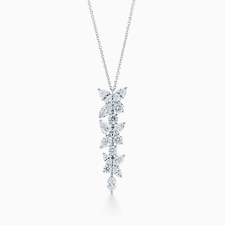[⭐JeweliWhal]MIXED CLUSTER DIAMOND DROP PENDANT