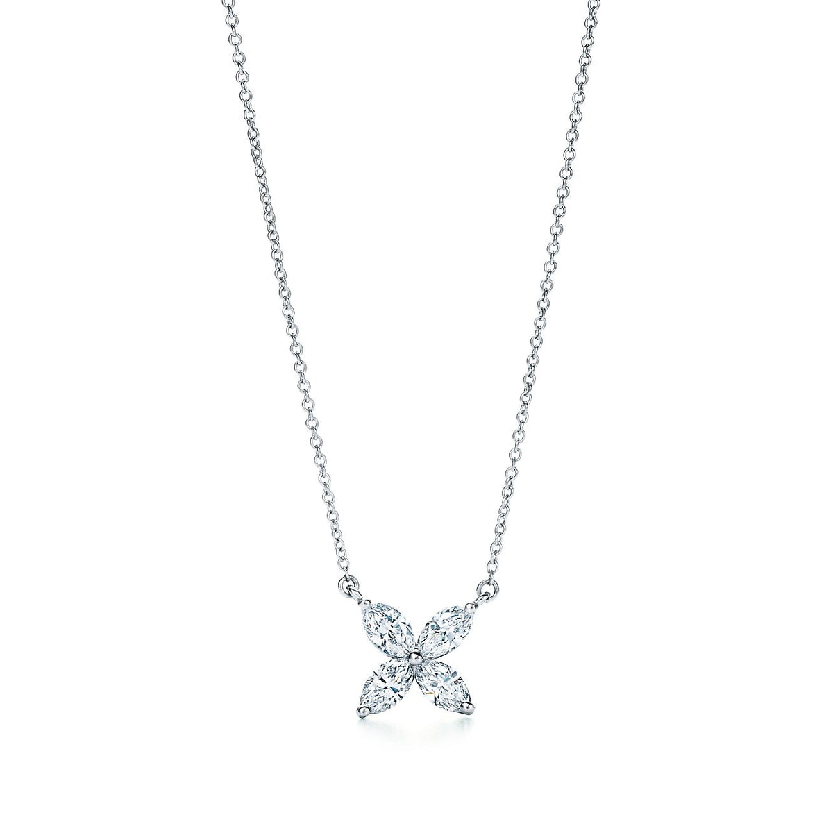 [⭐JeweliWhal]PLATINUM AND DIAMOND VICTORIA PENDANT NECKLACE