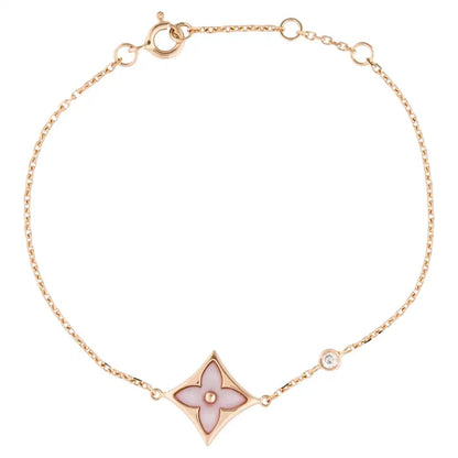 [⭐⭐JeweliWhal]STAR 1 DIAMOND PINK GOLD BRACELET