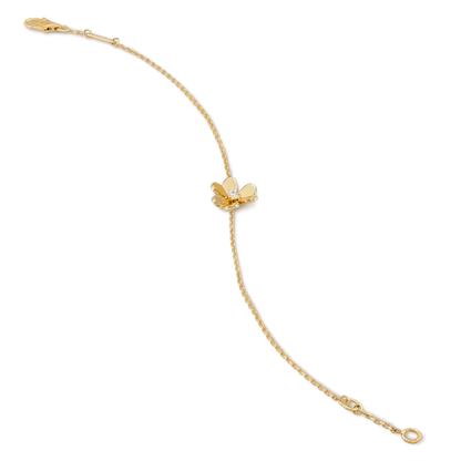 [⭐⭐JeweliWhal]FRIVOLE GOLD FLOWER PINK MALACHITE BRACELET