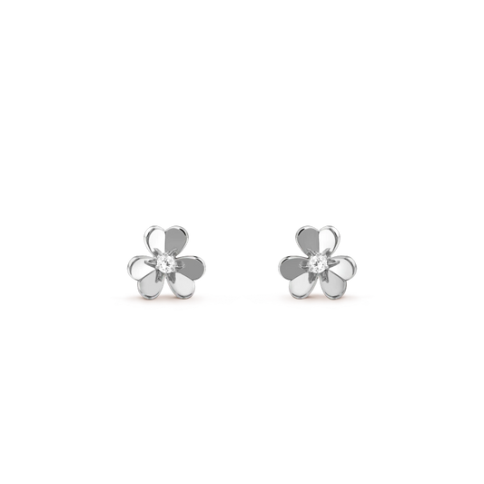 [⭐⭐JeweliWhal]FRIVOLE MINI SILVER FLOWER EARRINGS