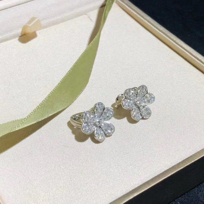 [⭐⭐JeweliWhal]FRIVOLE シルバー フラワー ダイヤモンド イヤリング