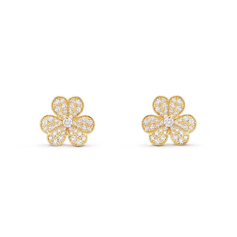 [⭐⭐JeweliWhal]FRIVOLE GOLD FLOWER DIAMOND EARRINGS