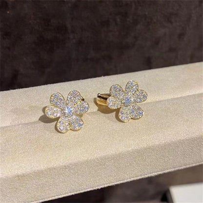 [⭐⭐JeweliWhal]FRIVOLE GOLD FLOWER DIAMOND EARRINGS