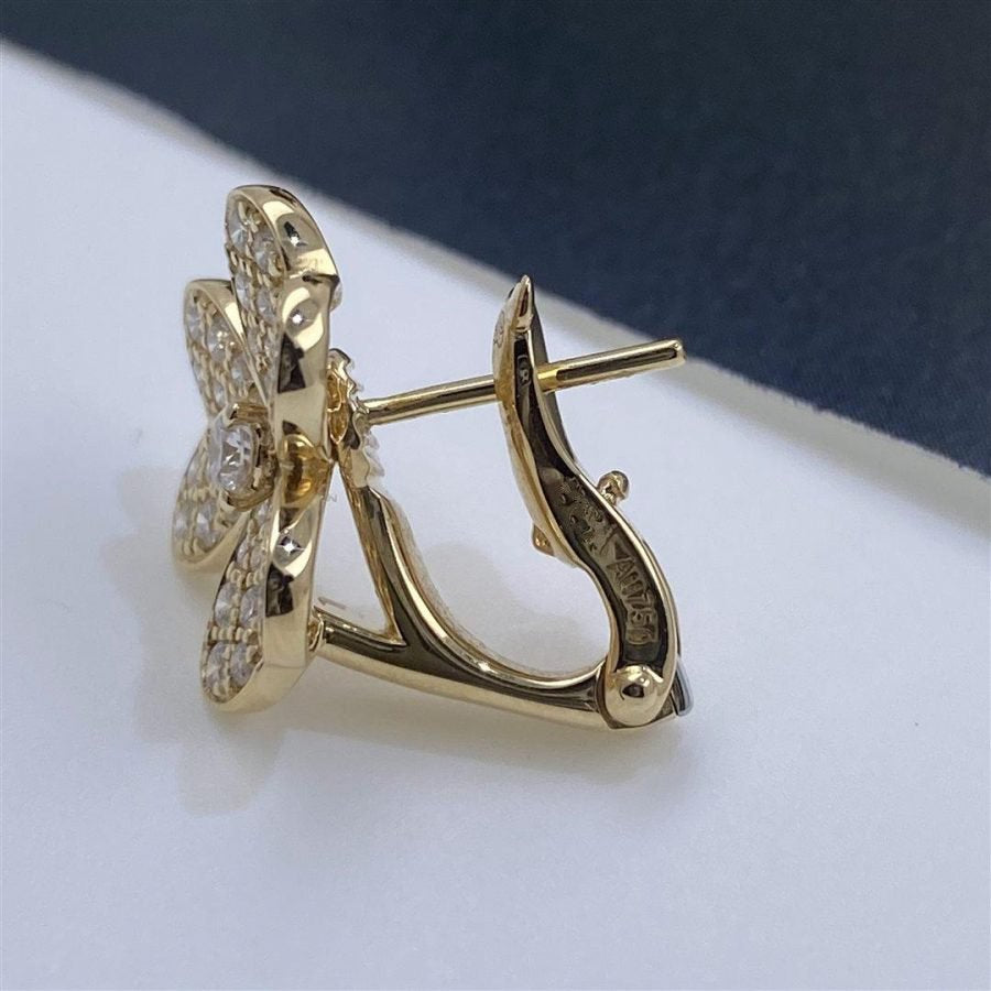 [⭐⭐JeweliWhal]FRIVOLE GOLD FLOWER DIAMOND EARRINGS