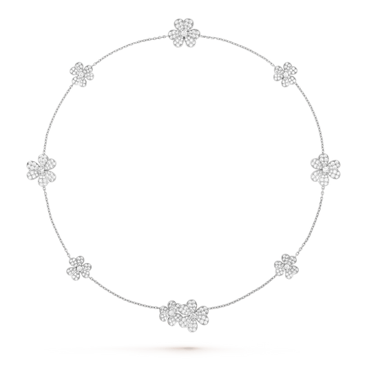 [⭐⭐JeweliWhal]FRIVOLE SILVER 9 FLOWERS NECKLACE