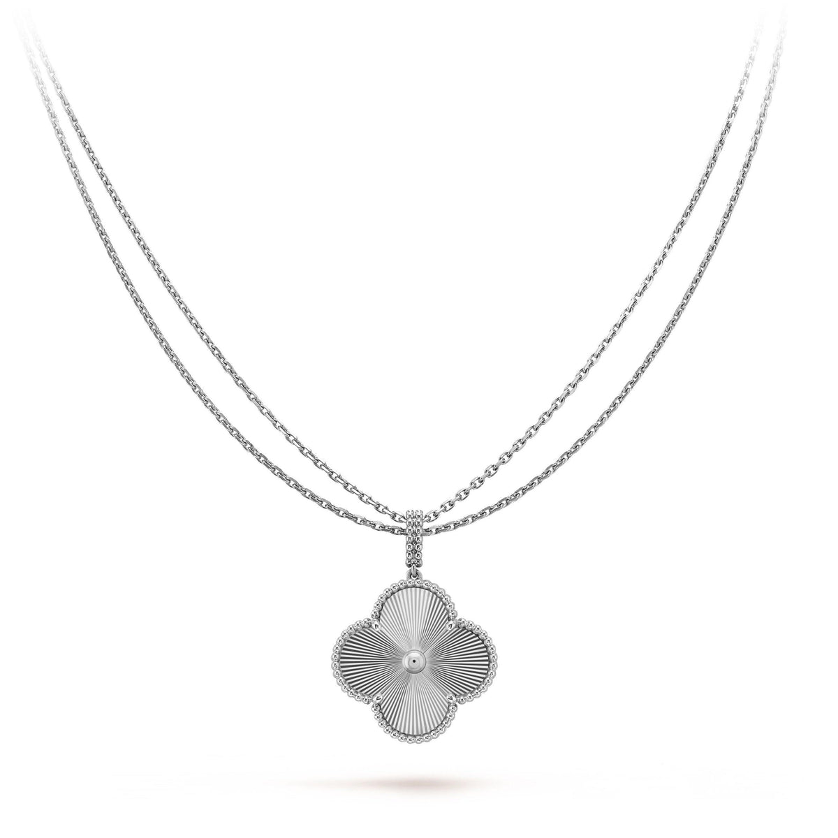 [⭐⭐JeweliWhal]CLOVER 25MM SILVER BIG CLOVER NECKLACE