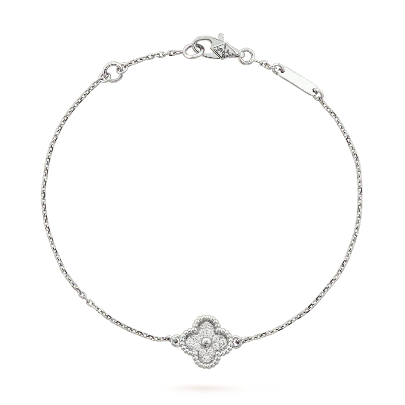 [⭐⭐JeweliWhal]CLOVER  SINGLE FLOWER BRACELET SILVER