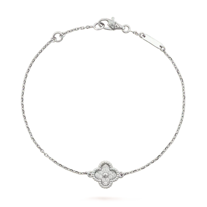 [⭐⭐JeweliWhal]CLOVER  SINGLE FLOWER BRACELET SILVER