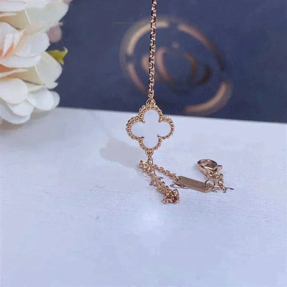 [⭐⭐JeweliWhal]クローバー ホワイトMOP シングルフラワーブレスレット