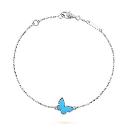 [⭐⭐JeweliWhal]BUTTERFLY TURQUOISE BUTTERFLY BRACELET SILVER