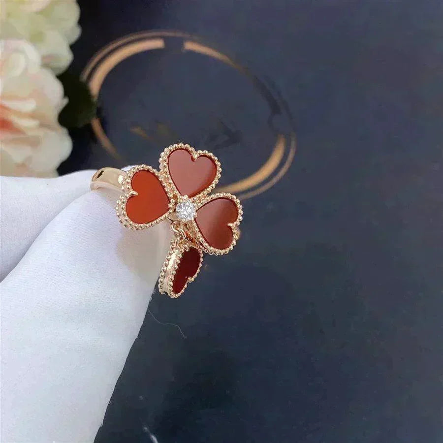 [⭐⭐JeweliWhal]SWEET CLOVER CARNELIAN RING