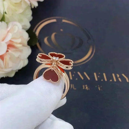 [⭐⭐JeweliWhal]SWEET CLOVER CARNELIAN RING