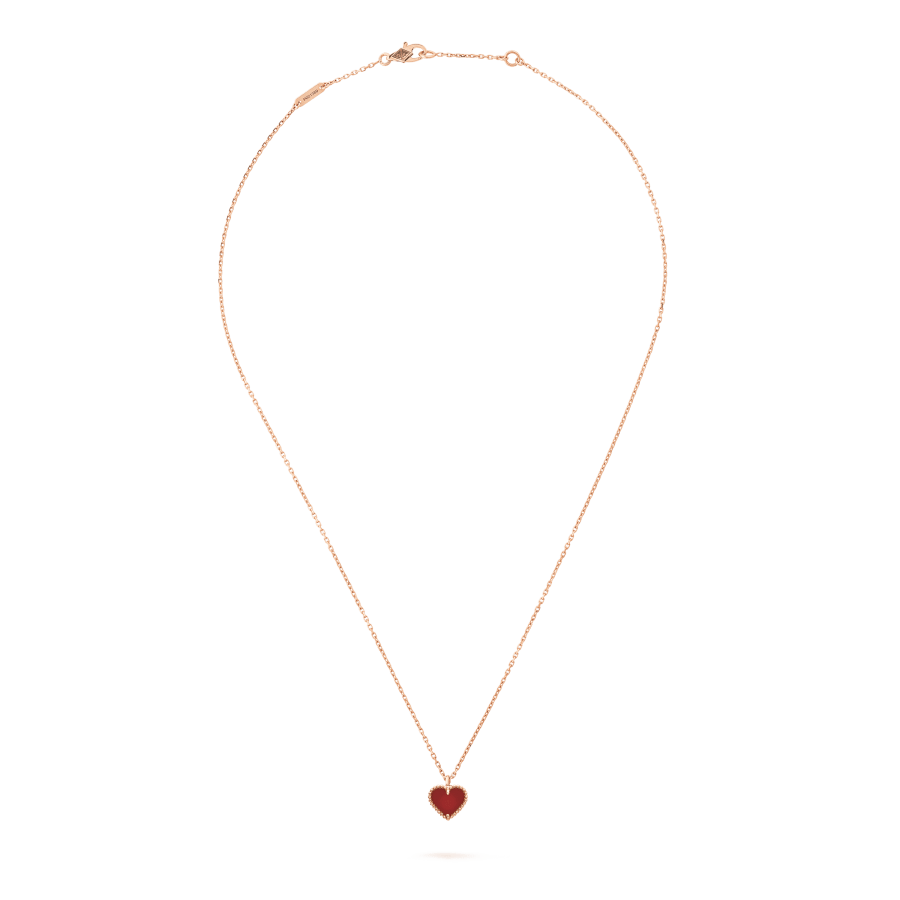 [⭐⭐JeweliWhal]SWEET CLOVER CARNELIAN HEART NECKLACE