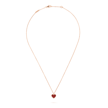 [⭐⭐JeweliWhal]SWEET CLOVER CARNELIAN HEART NECKLACE