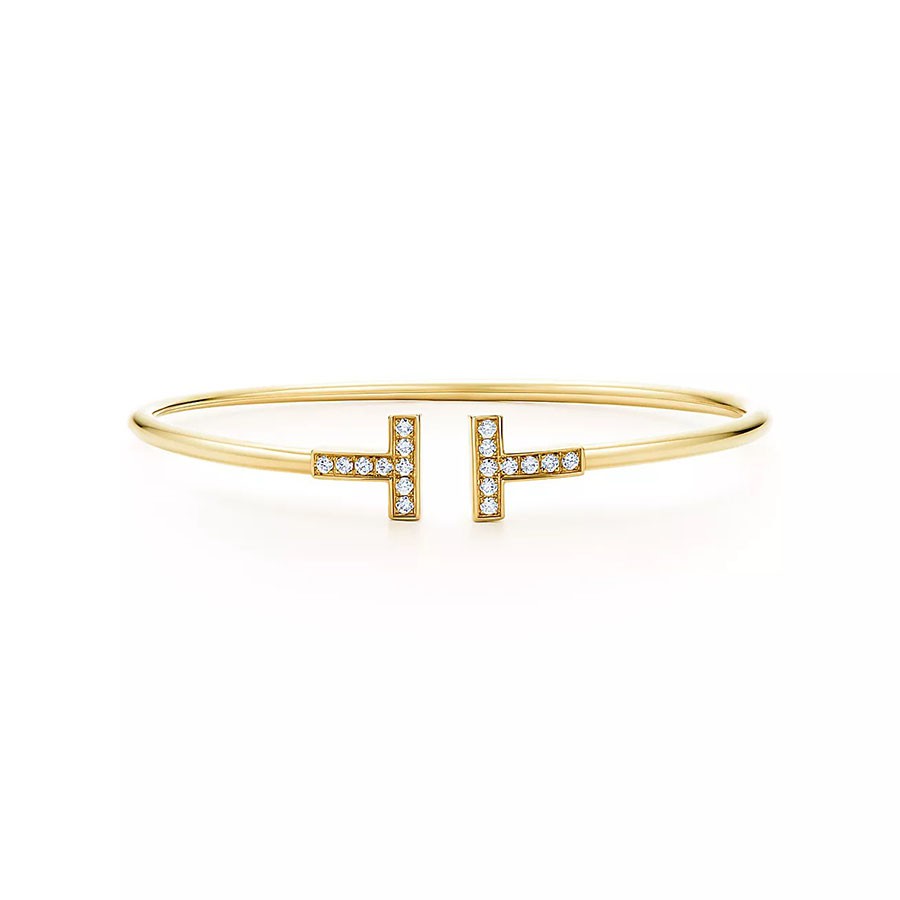 [⭐JeweliWhal]T BRACELET 1.8MM GOLD DIAMOND