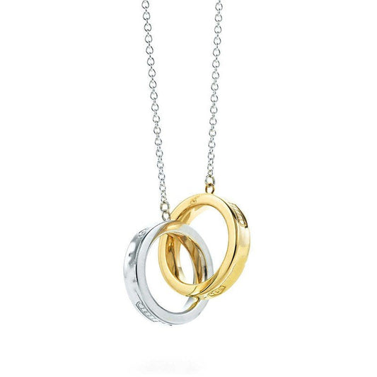 [⭐JeweliWhal]INTERLOCKING CIRCLES PENDANT SMALL NECKLACE