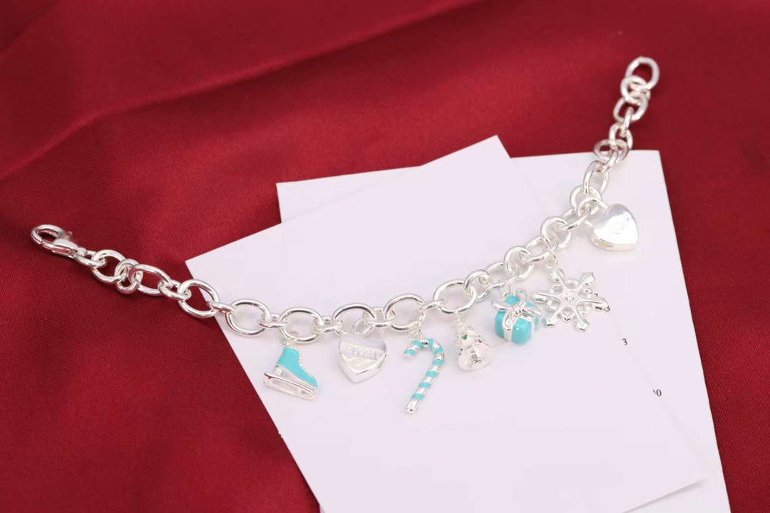 [⭐JeweliWhal]CHRISTMAS SILVER BRACELET