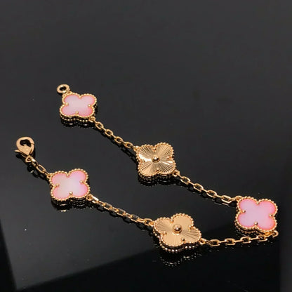 [⭐⭐JeweliWhal] CLOVER 5 MOTIFS  PINK MOP BRACELET COLLECTION