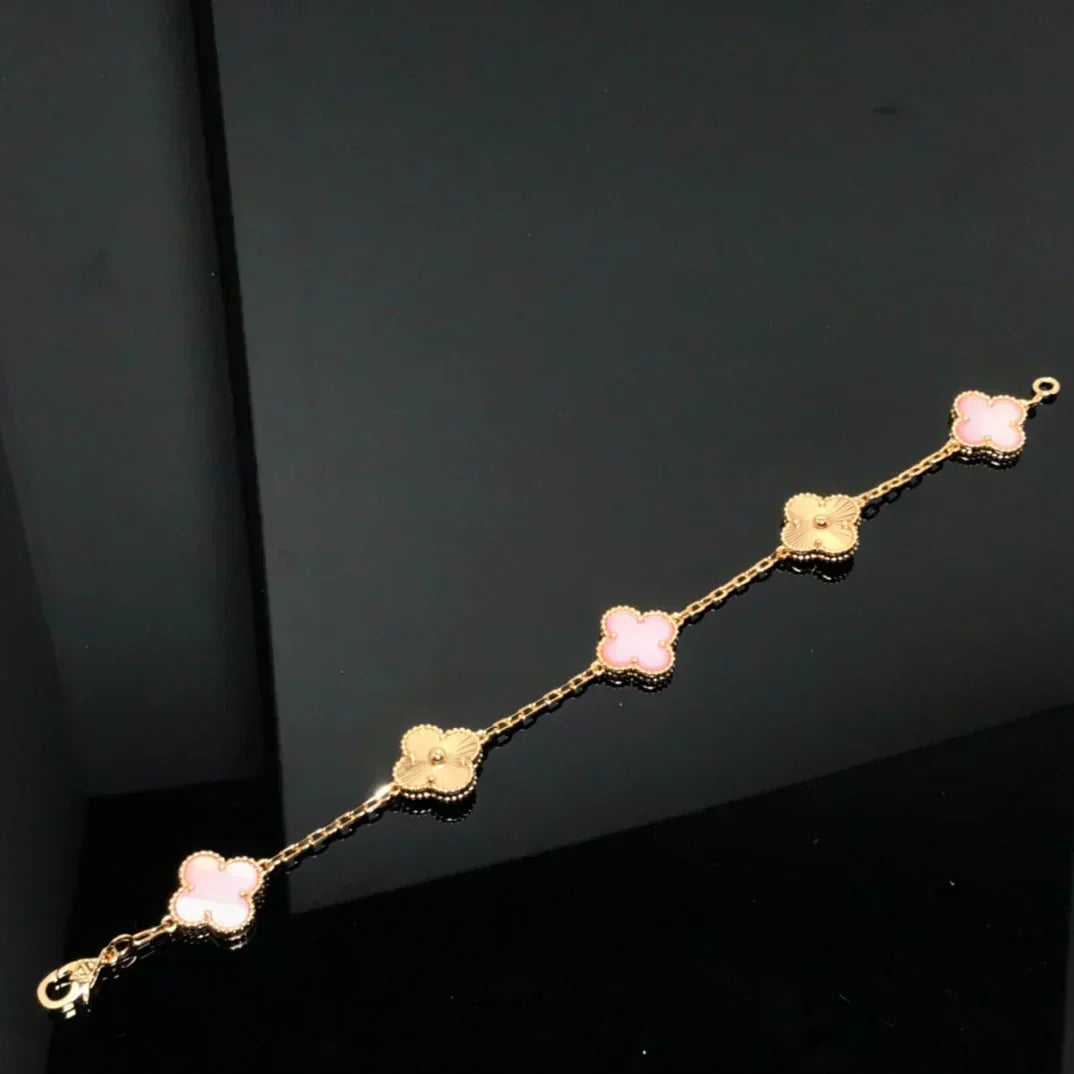 [⭐⭐JeweliWhal] CLOVER 5 MOTIFS  PINK MOP BRACELET COLLECTION