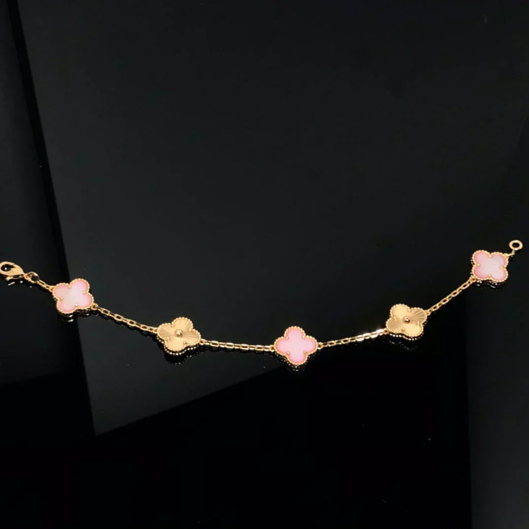 [⭐⭐JeweliWhal] CLOVER 5 MOTIFS  PINK MOP BRACELET COLLECTION