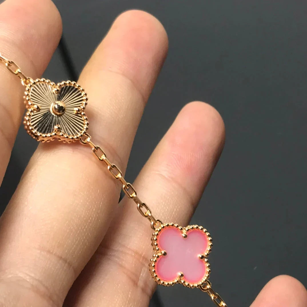 [⭐⭐JeweliWhal] CLOVER 5 MOTIFS  PINK MOP BRACELET COLLECTION