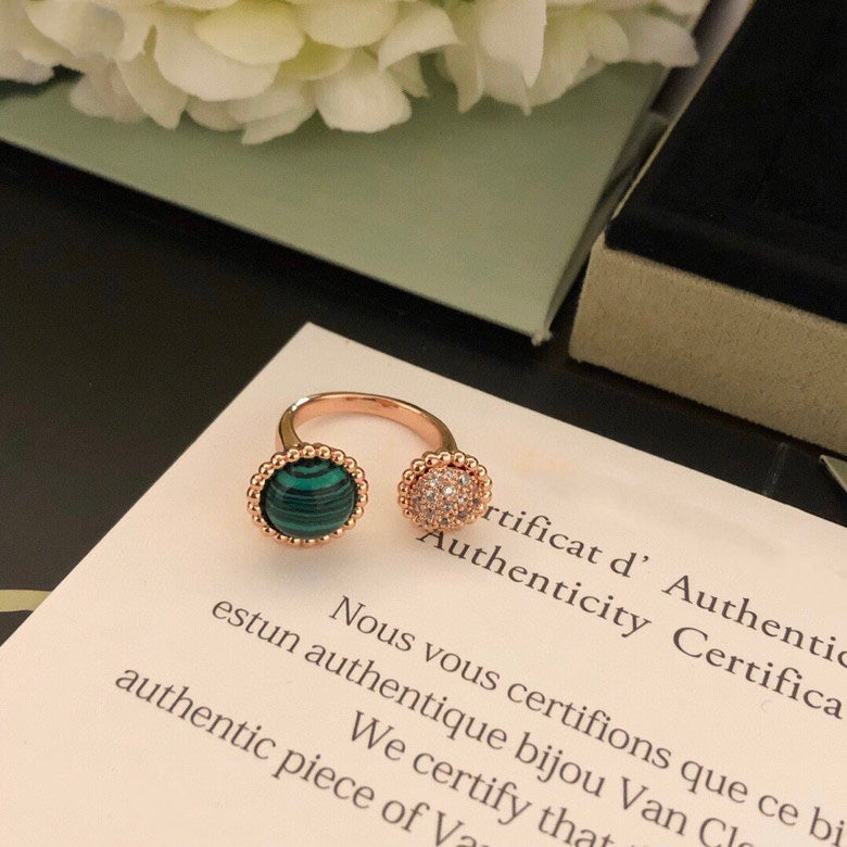 [⭐⭐JeweliWhal]PERLEE COULEURS DIAMOND ROSE GOLD BETWEEN THE FINGER RING