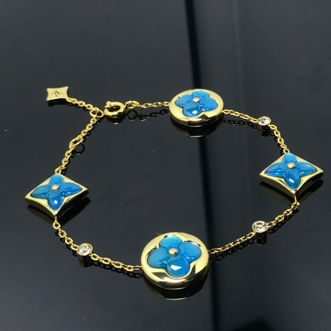 [⭐⭐JeweliWhal]STAR AND SUN 4 MOTIF BLUE BRACELET