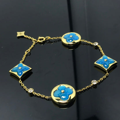 [⭐⭐JeweliWhal]STAR AND SUN 4 MOTIF BLUE BRACELET
