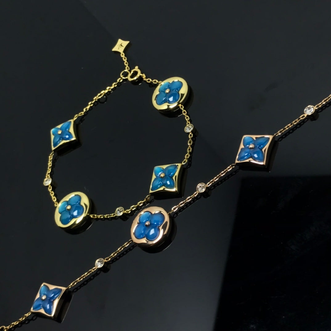 [⭐⭐JeweliWhal]STAR AND SUN 4 MOTIF BLUE BRACELET