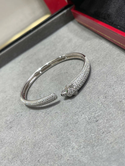 [⭐⭐JeweliWhal]PANTHERE FULL DIAMOND OPEN BRACELET