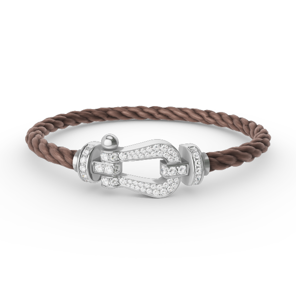 [⭐⭐JeweliWhal]FORCE LARGE HORSESHOE FULL DIAMOND BRACELET SILVER
