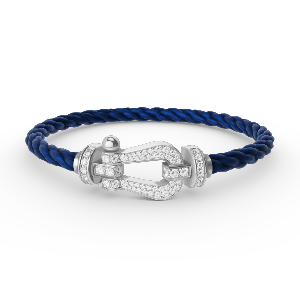 [⭐⭐JeweliWhal]FORCE LARGE HORSESHOE FULL DIAMOND BRACELET SILVER
