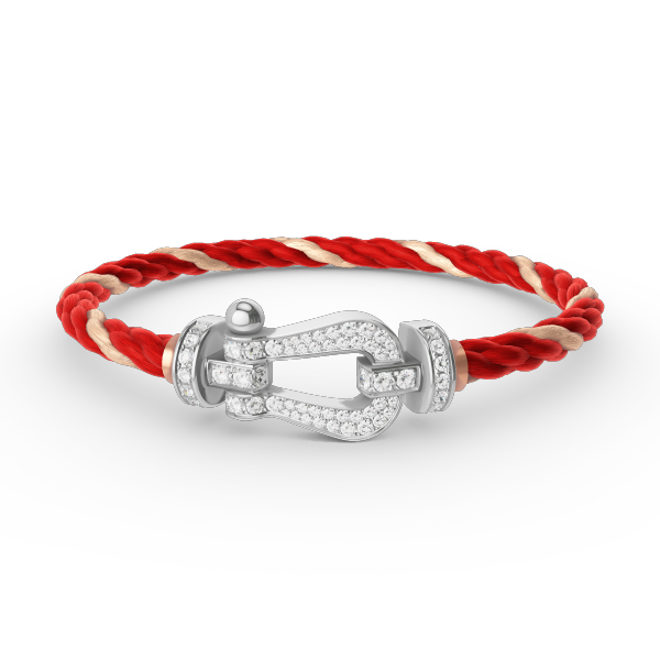 [⭐⭐JeweliWhal]FORCE LARGE HORSESHOE FULL DIAMOND BRACELET SILVER
