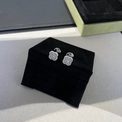 [⭐⭐JeweliWhal]CLOVER MINI DIAMOND STUD EARRINGS