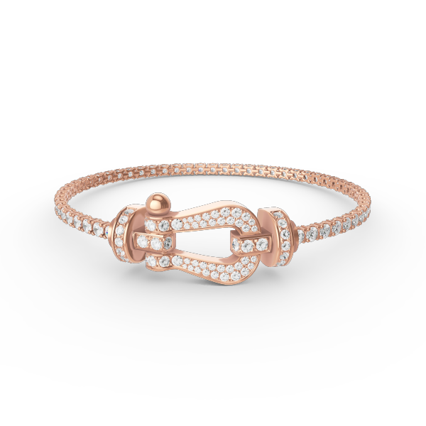 [⭐⭐JeweliWhal]FORCE  LARGE HORSESHOE FULL DIAMOND TENNIS BRACELET