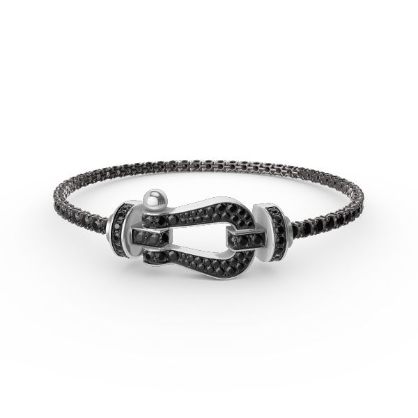 [⭐⭐JeweliWhal]FORCE  LARGE HORSESHOE FULL DIAMOND TENNIS BRACELET