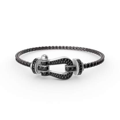 [⭐⭐JeweliWhal]FORCE  LARGE HORSESHOE FULL DIAMOND TENNIS BRACELET